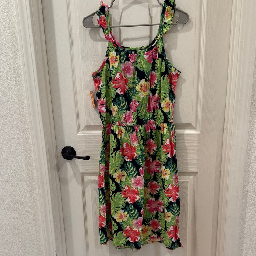 Gymboree Floral Midi Dress - Green, Pink, Red